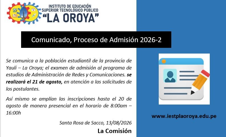 comunicado de ampliación